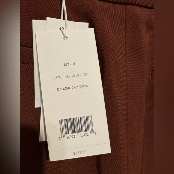 NWT Vince Wide-Leg Tailored Trousers in Brown - Picture 6 of 8